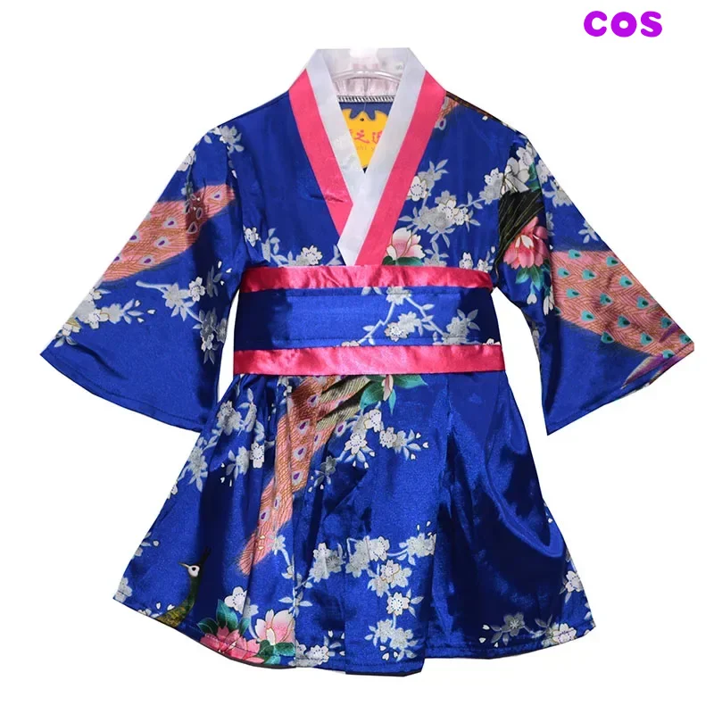Z Japonské dievčatko kimono rúcho roztomilé dieťa yukata s opaskom detské tanečné kostýmy dieťa Tradičné kostýmy kimono