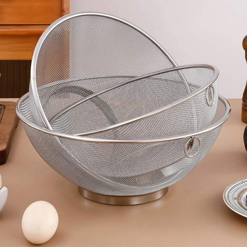Z nehrdzavejúcej múky sita sita Sfter Coander Compan Bast Food Filter Juice Drainer Drainer Skimmer Kuchynské náradie