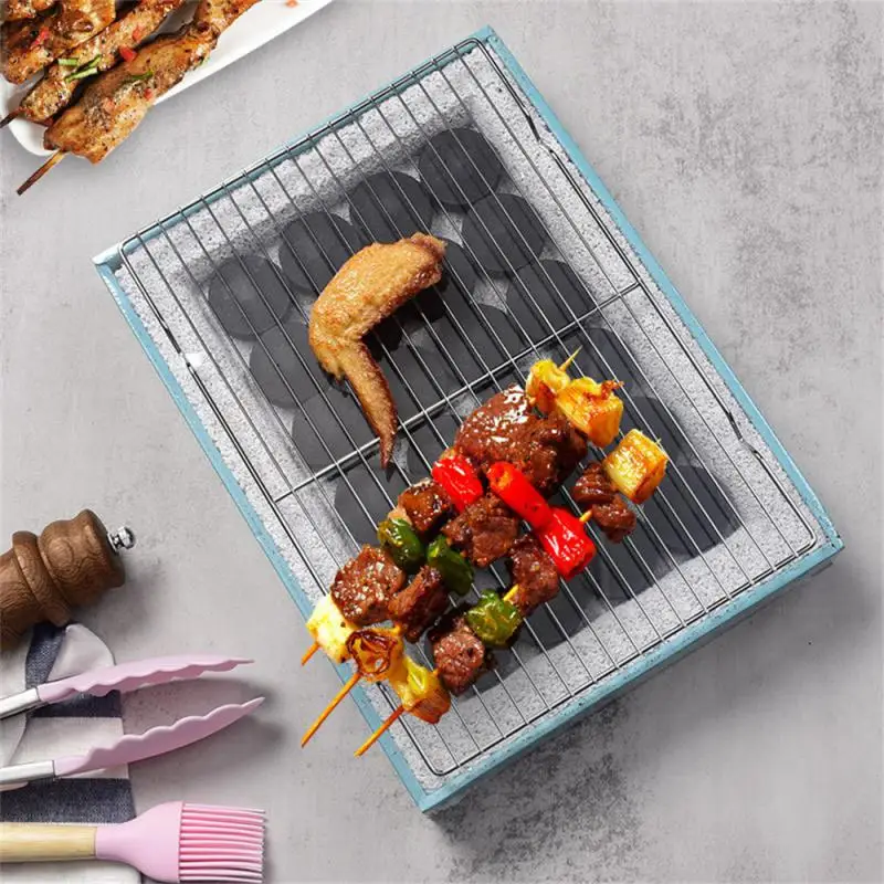 Z nehrdzavejúcej ocele 304 Potravinová trieda BBQ uhlia grilu gril drôt mriežkovú sieť s dvoma rukoväťami pre užitočné použitie BBQ Tools