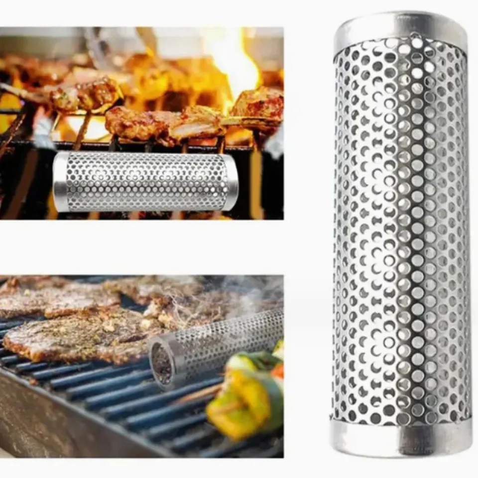 Z nehrdzavejúcej ocele gril grilovanie fajčiarovej rúrky pre drevené pelety gril fajčiar box BBQ Coaring Generátor grilovanie doplnkov