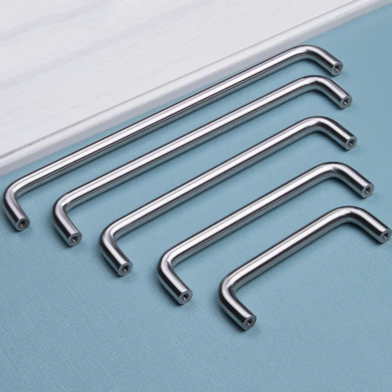 Z nehrdzavejúcej ocele u typ dverí kľučky komody Knihy kuchynské skrinky a rukoväte pre nábytok hardvérový priemer 8 mm homedeco