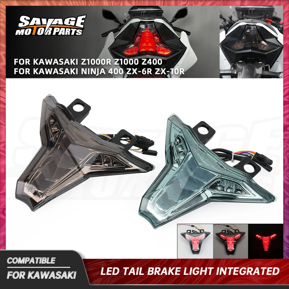 Z1000 2021 LED bŕzdné brzdové svetlo integrované svetlo zákruty pre Kawasaki Z400 Z1000R Ninja 400 ZX-10R ZX-6R ZABEZPEČNOSŤ ZA