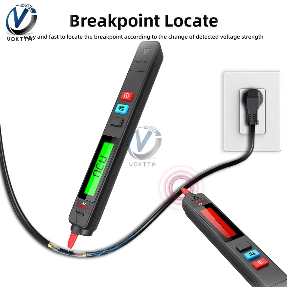 Z2 Intelligent Tester Tester Pen 12v-300V Nekontaktné detekčné únik Live Wire Breakpoint Finder Detector Elektrické napätie Detektor