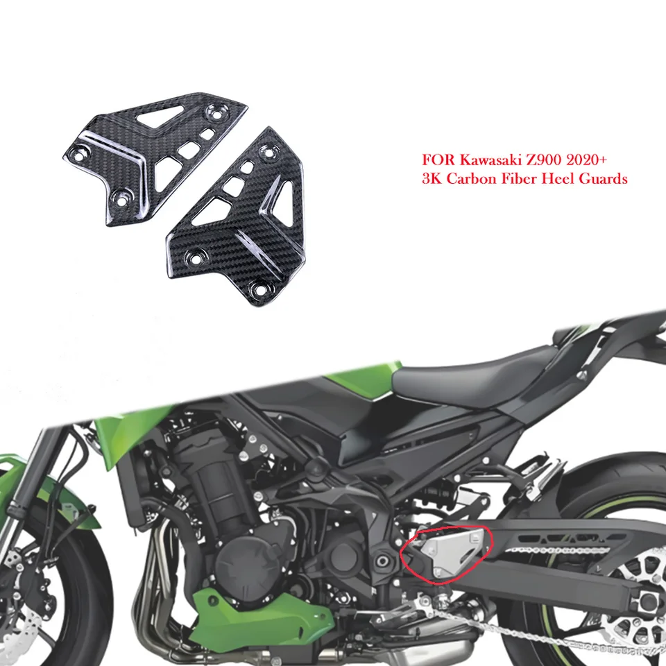 Z900 Motocyklové príslušenstvo Moto 3K 3k uhlíkové vlákno päty päty na kapotáži súpravy pre Kawasaki Z900 2020 2021 2022 2023 2024