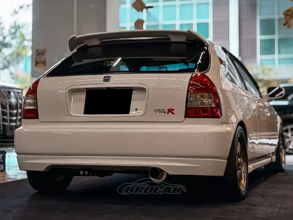Za 1996 1997 1998 1999 2000 Honda Civic Ek9 Hatchback Gen 6 Spoiler Vysoký kvalitný spoiler Plastový spojler kmeňa Kumeňa krídla
