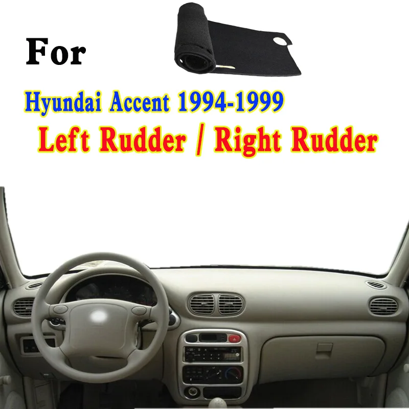 Za roky 1994-1999 Hyundai Accent I CAR-STYLING DASHMAT DASHOARD Dashboard Cover Dashboard Izolácia izolácie Ochranné ozdoby