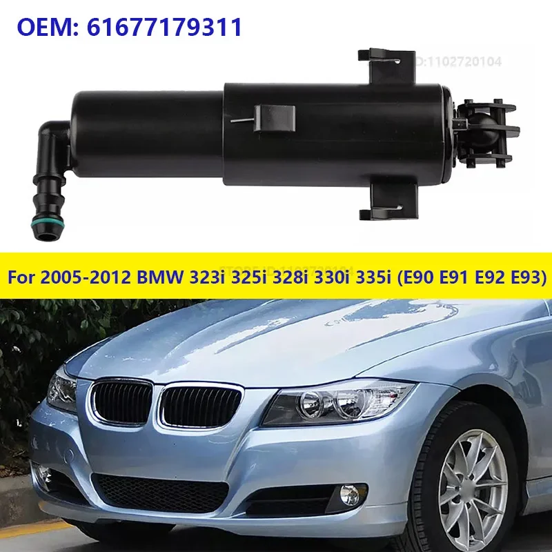 Za roky 2005-2012 BMW 323I 325I 328I 330I 330XI 335D 335I 335XI (E90 E91 E92 E93) Svetlometový jamka Jet Jet Dýza Sparyer 61677179311
