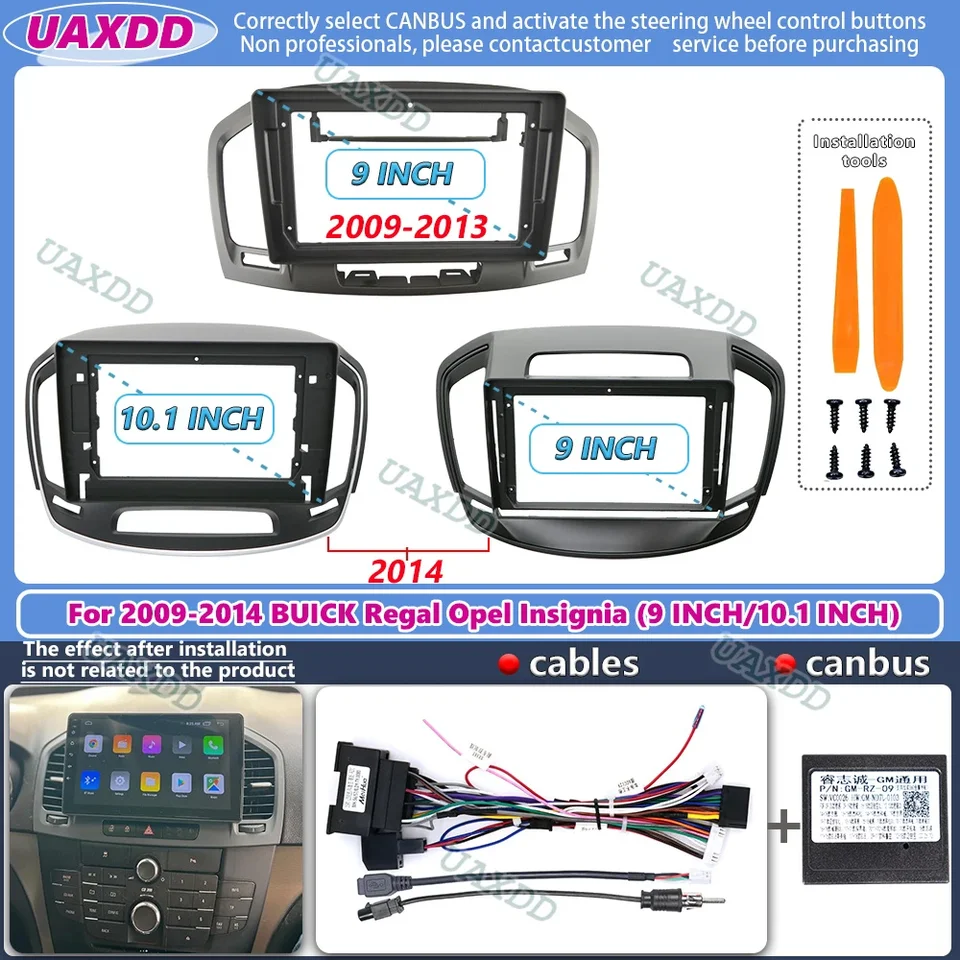 Za roky 2009-2014 Buick Regal Opel Insignia 9 10.1inch Stereo Android Frame Panel Fascia káblový postroj adaptér Dashboard Canbus