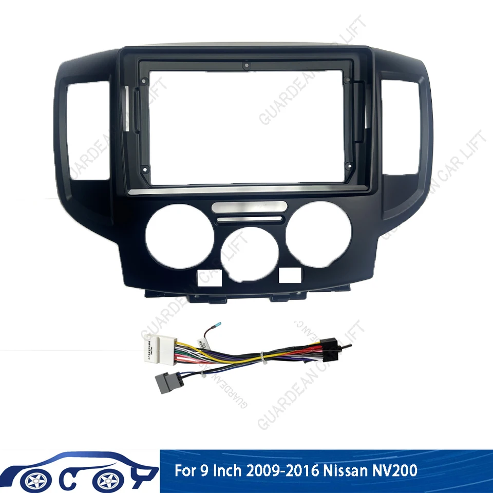 Za roky 2009-2016 Nissan NV200 (9inch) Car Radio Fascias Android GPS MP5 Stereo Player 2 DIN DIN UNIT DASS DASH Rám Inštalácia rámu