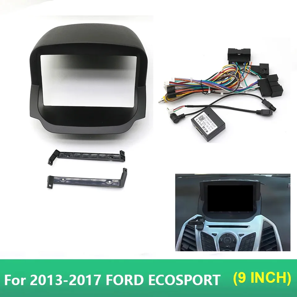 Za roky 2013-2017 Ford Ecosport (9inch) Car Radio Fascias Android GPS MP5 Stereo Player 2 DIN HLAVNÝ PANEL DASH Rám Inštalácia rámu