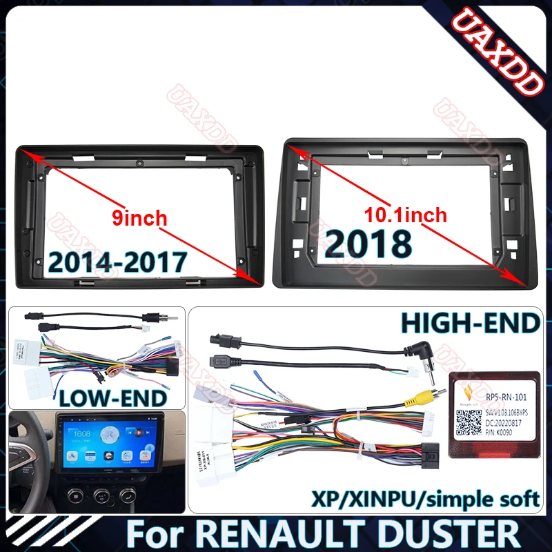 Za roky 2014-2018 Renault Duster 9 10.1inch DVD Radio Radio Android Host Speaker Decoder MP3 MP5 Fascia Audio Multimedia Fasica Frame