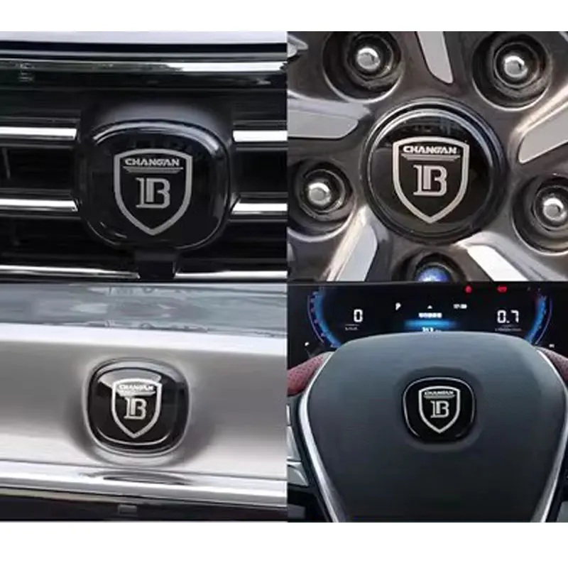 Za roky 2019-2021 Changan CS15 Auto Logo Logo Stumpery predného zadného volantu kovová nálepka
