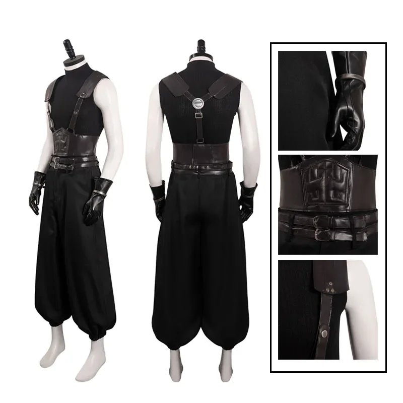 ZADARMO návratnosť krízová Kríza jadro Final Fantasy vii znovuzjednotenie Zack Cosplay kostýmy oblečenie Halloween Carnival Party Suit For Men