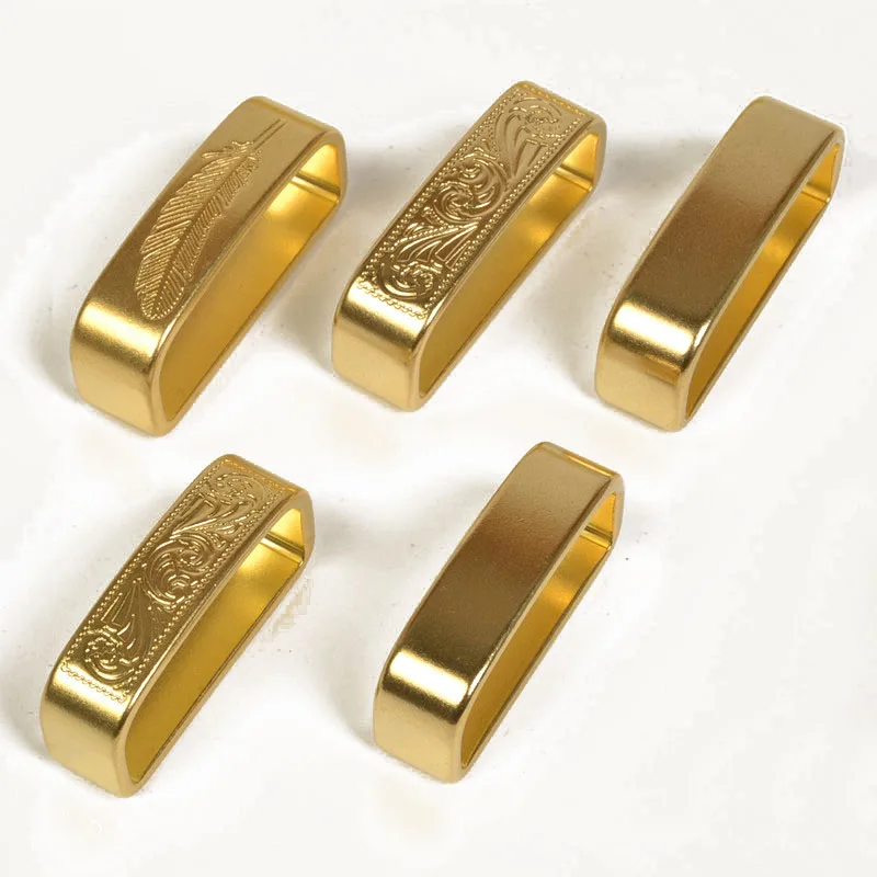 Zadarmo prepravovanie pevného mosadzného pásu slučky pre pánsky pás mosadz Base Buckle Loop/brankár DIY kožené remeselné hardvérové ​​kovové doplnky