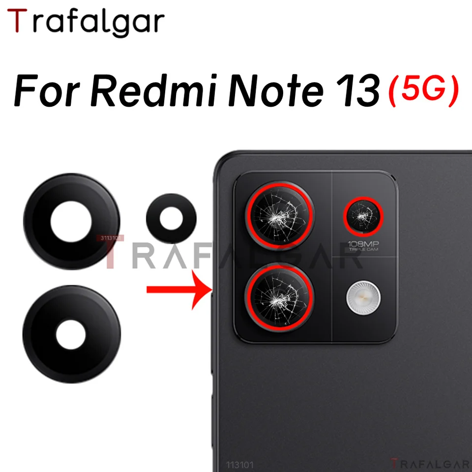 Zadná sklenená šošovka pre zadnú kameru pre Xiaomi Redmi Poznámka 13 5G Náhrada s lepiacou nálepkou