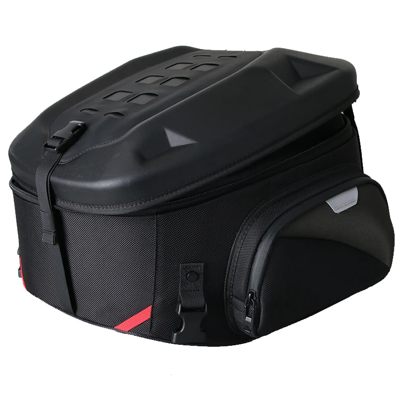 Zadná taška EVA Oxford Motorcycle Helma Tail Bag 22-35L Motor zadné sedadlo Pannier Riding Cestovná batožina Rider Rider Rider Rider Rack Race Strap
