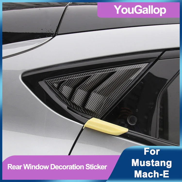 Zadná trojuholníková nálepka okien pre Ford Mustang Mach-e Suter Spoiler Panel Panel Cover Decoration Decoration Modifikácia ABS Modifikácia ABS