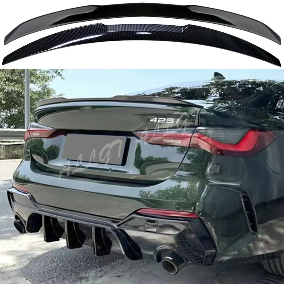Zadné krídlo veka veka ABS SPOILER Krídle pre BMW 4 série 2021+ G22 420I 430I 435I M440I 2 Dvere M štýl PSM Style Uhlíkový spojler