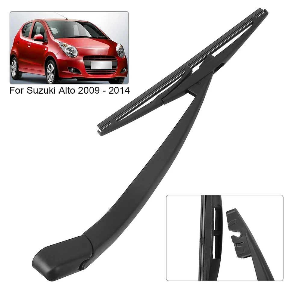 Zadné okno čelného skla pre Suzuki Alto 2009 - 2014 2ksové stieračské čepele autá Blades Zadné stierače a súprava ramien