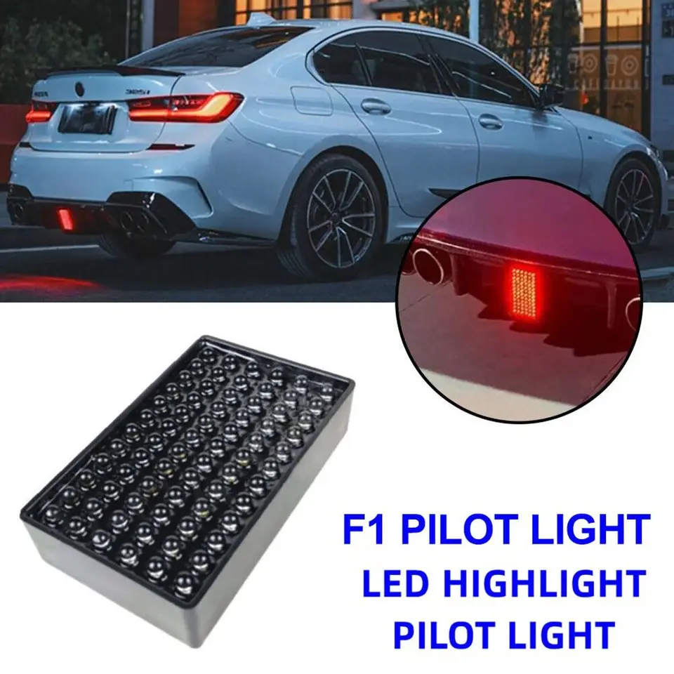 Zadné pery svetlo F1 štýl 12 V zadné zadné svetlá LED Indikátor LED svetlo blikajúce zadné zastavenie svetla Zadná brzdová lampa