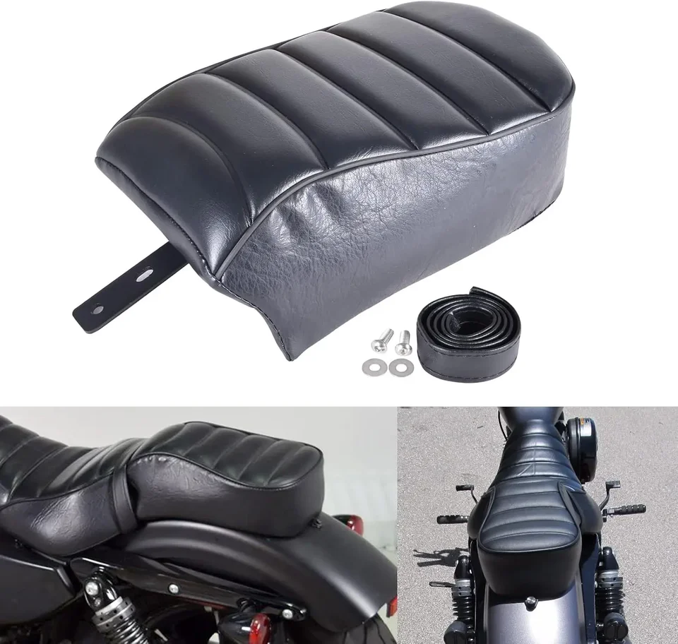 Zadné sedadlo pre cestujúcich pre Harley Black Leather Motorcycle Motocykel Zadné zadné pilulky pre Harley Sportster Iron 883 XL883N 2016-2023