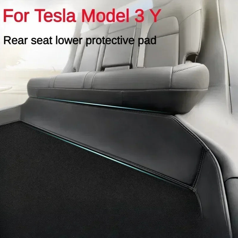 Zadné sedadlá Dolná ochranná rohož pre Tesla model 3 y Full Outs Cushion Protector Anti-Dirty Kick Pad Kožené príslušenstvo