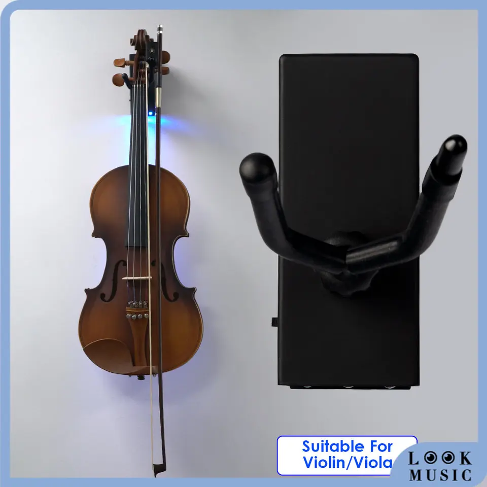Zadné svetlo husle Violy Cello Stand Wall Mount LED Hanger fiddle luk hanger