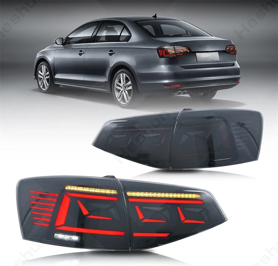 Zadné svetlá pre Volkswagen VW Jetta MK6 2015-2018 Zadné svetlá LED TACK TACK LIGHT TAILLIGHT Taillamp Zostava brzdovej lampy DRL Animácia
