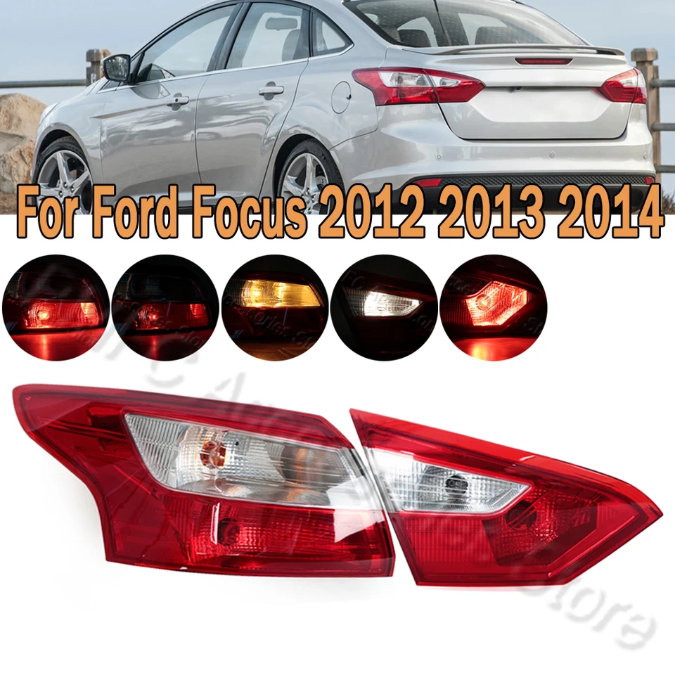 Zadné vozidlo TACH SVETLO SILD SIGNAL SLONT BRZDELÁ Svetlo hmlové žiarovka Zostava zadnej lampy pre reverznú žiarovku pre Ford Focus 2012 2013 2014