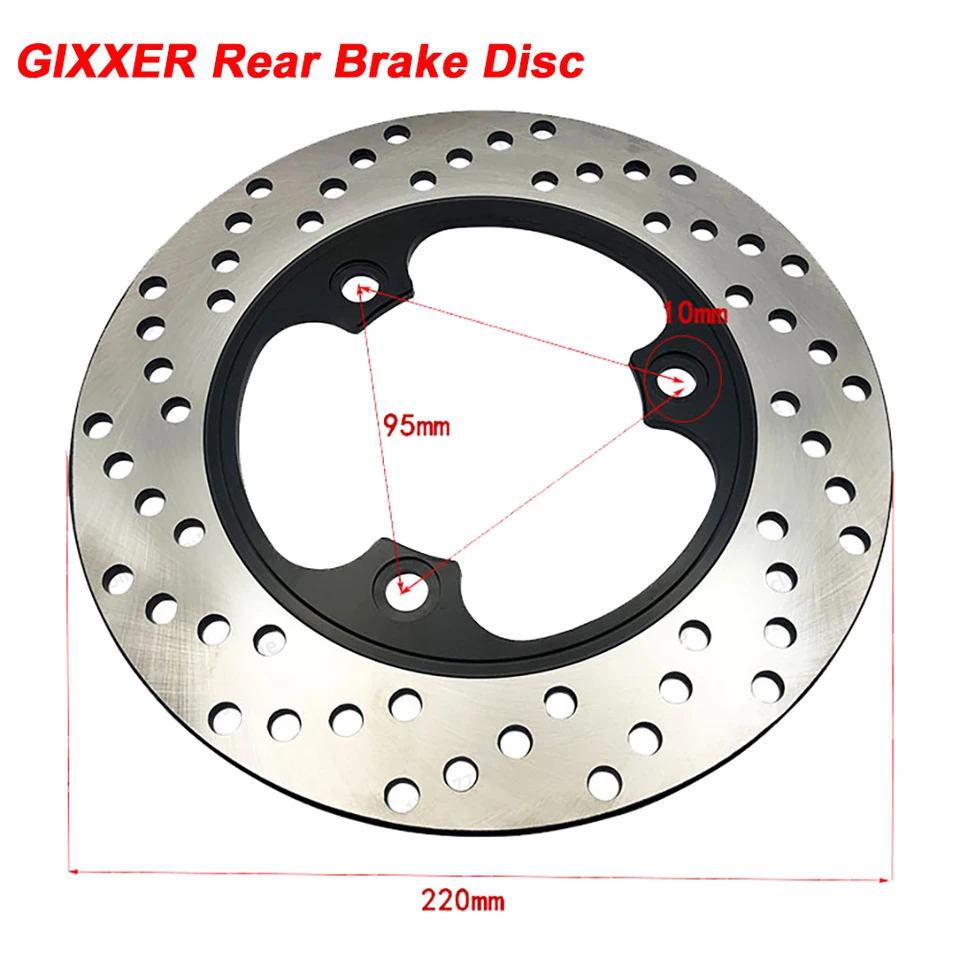 Zadný brzdový kotúč Gixxer 220 mm GSX150F/N CB250/400 brzdový disk trojdrená plochá doska motocykla.