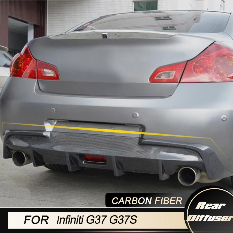 Zadný difúzor z uhlíkových vlákien pre Infiniti G37 G37S 4 Dverový základný sedan šport 2009-2013 NEVYHĽADÁVAŤ