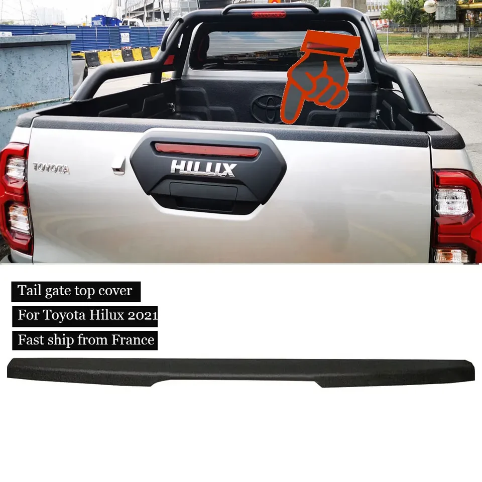 Zadný kryt chrániče zadného krytu železnice pre zadnú bránu pre TOYOTA HILUX 2015 2016 2017 2018 2019 2020 2021 2022 2023 Revo Rocco