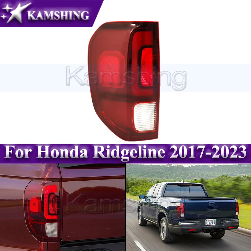 Zadný nárazník Kamshing zadný nárazník pre Honda Ridgeline 2017-2023 Taillamp Tail Light Brzdenie Zastavovacie svetlo