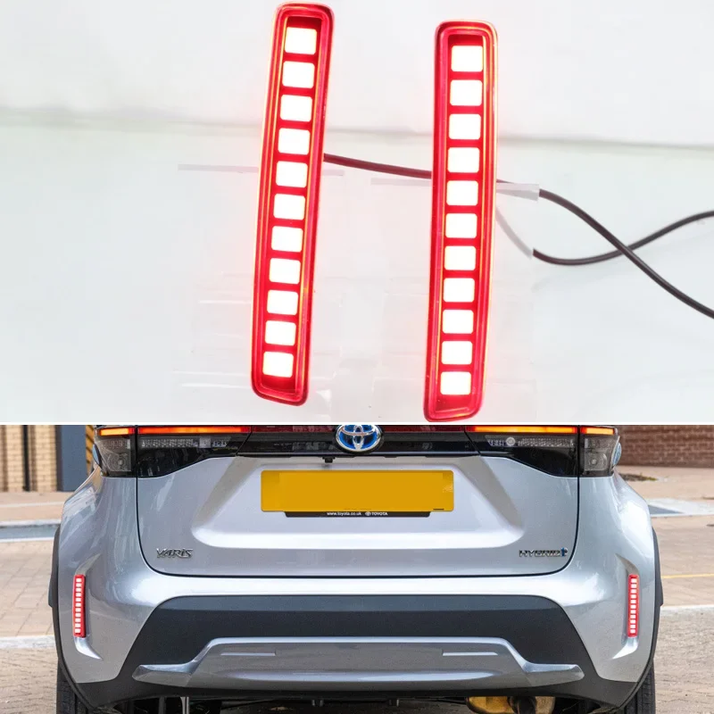 Zadný reflektor Auto LED pre kríž Toyota Yaris 2020 2021 2022 Sekvenčný signálny indikátor zadného svetla Brzdové žiarovky