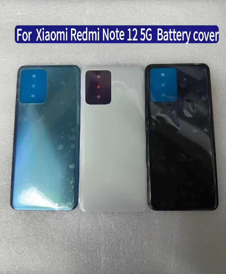 Zadný sklenený kryt pre Xiaomi Redmi Note 12, zadný kryt batérie, výmena krytu, 5G, 22111317i
