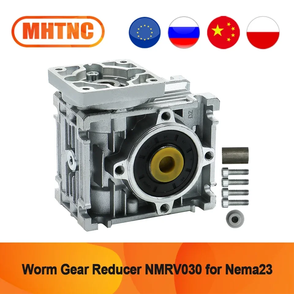 Zahrnutie červov NMRV030 Vysoký moment prevodovky prevodovky Vstup 11 mm Výstup 14 mm prevodový pomer 5: 1 až 80: 1 Vhodný pre motor NEMA23