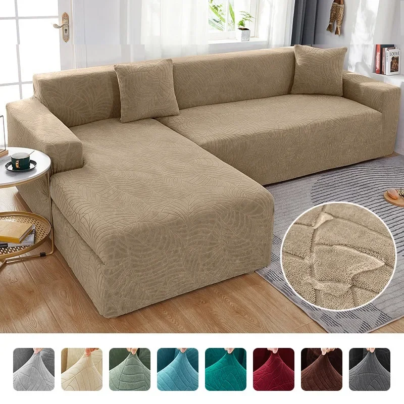Zahustené pokrývky pohovky Jacquard 1/2/3/4 Sedadlá Spevnené gaučové kryt