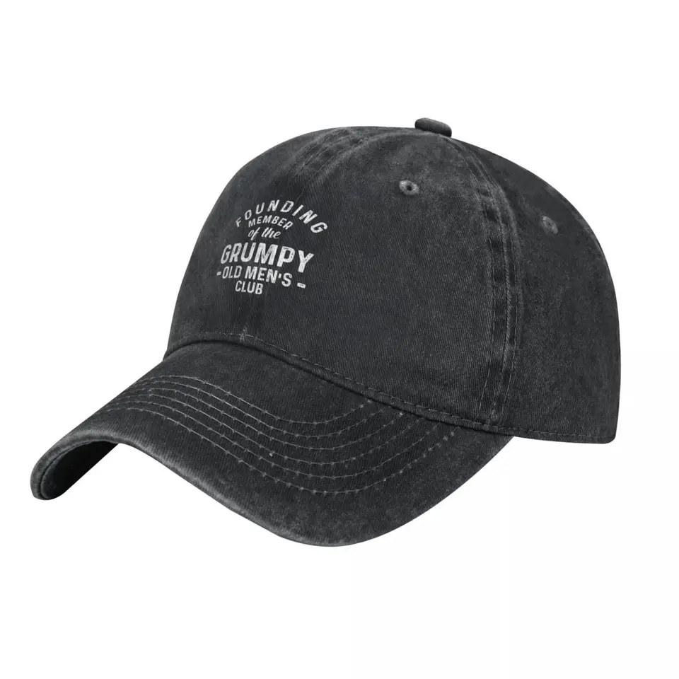 Zakladajúci člen Grumpy Old Men Club Baseball Cap Tea Hat Black Vintage Mens Hats Dámske