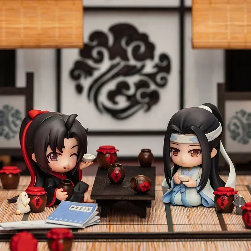 Zakladateľ Diabolizmu Q Version Action Figure Wei Wuxian Lan Xichen Anime Model Model Collection Doll Doll Collection Kids Girds PVC