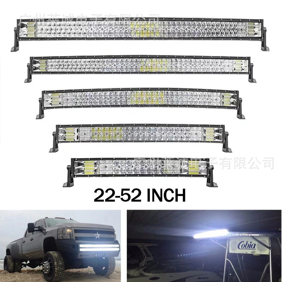 Zakrivená LED svetlá lišta 2-ROW 22 