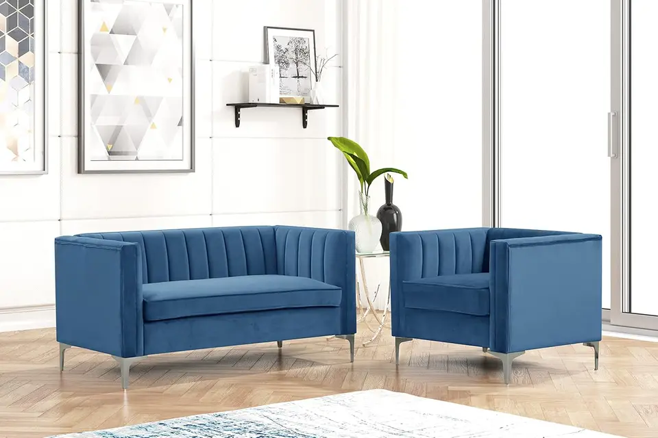 Zamatový prízvuk kresla Loveseat Sofa domáce kino Sedenie čalúnené prízvukové rameno