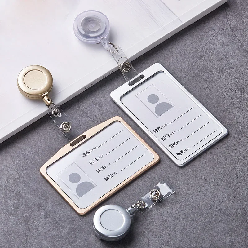 Zamestnanec hliníková zliatina plastová kreditná karta ID karta kryt Case Pracovná identita Odznak Card Case Bag Women Men Držitelia pracovných kariet