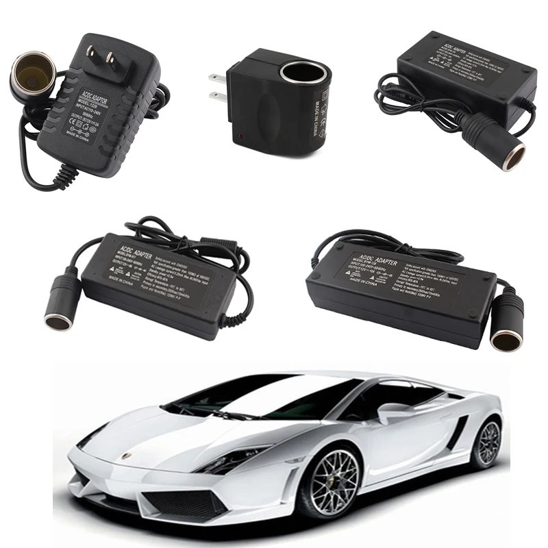 Zapaľovač cigariet, prevodník AC 220V DC 12V Adaptér automobilu, zapaľovač cigariet automobilu, zapaľovač cigariet, EÚ US 0,5A 1A 5A 10A