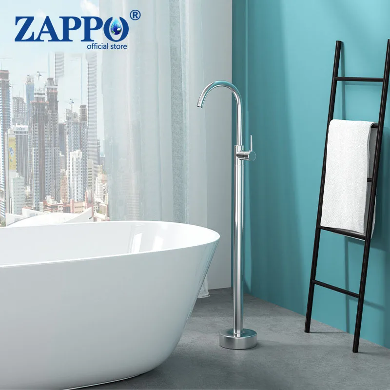 Zappo voľne stojaca vaňa faucet kúpeľňa podlahová podlaha stojatá vaňa výplň s jednou pákou Mosadz Mixer bez vreckového spreja