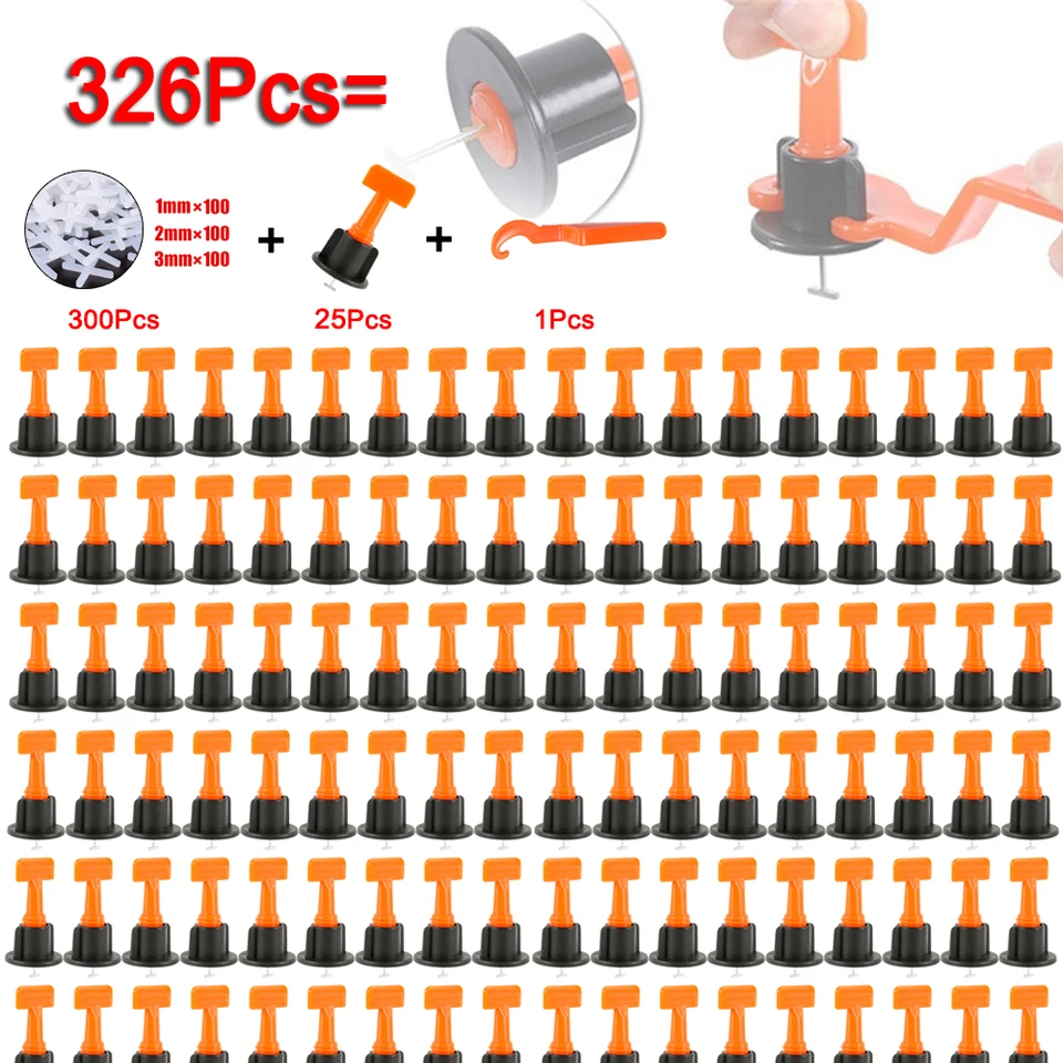 Zariadenie dlaždíc pre vyrovnanie dlaždíc pre kliny na úrovni kliny pre rozpery pre vyrovnávacie spacelovacie dierky Pleskové podlahové podlahy 300+25+1 ks