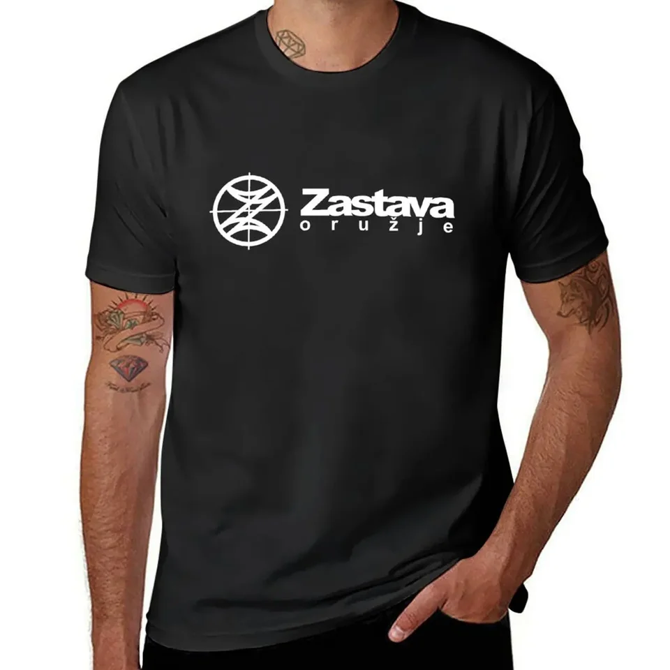 Zastava Arms Srbia Tričko Grafické tričko Čierne bavlnené tričko Pánske bavlnené tričko
