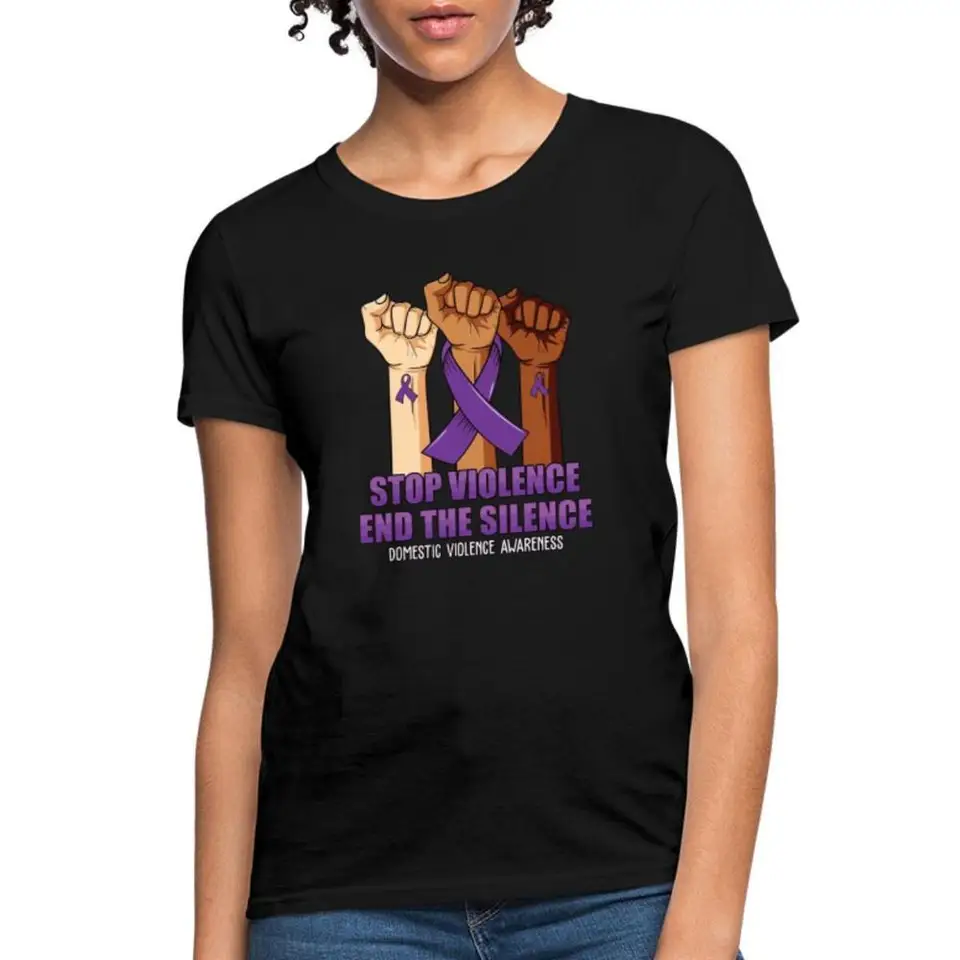 Zastavte domáce násilie Ukončiť ticho Dámske tričko Anime Grafické tričká pre mužov oblečené ženy Tees y2k vrcholy y2k
