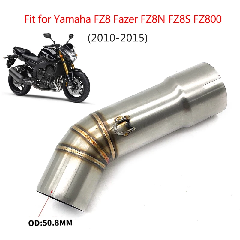 Zasunutie na motocykel výfukových únikov Moto Moto Modified Tuffler 50,8 mm stredné linkové potrubie pre Yamaha FZ8 FZER FZ8N FZ8S FZ800 2010 - 2015