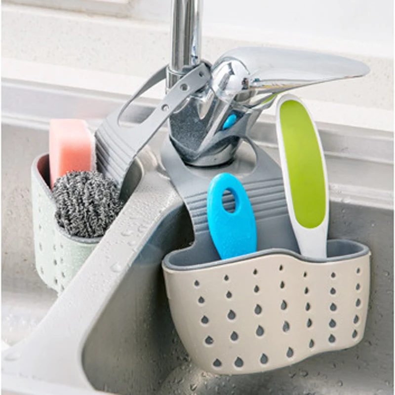 Zavesené odtokové kuchynské umývadlo Odtekanie zavesenia vrecka Mydlo Sponge Storage Rack Rack Basket Gadgets Užitočné veci pre kuchyňu