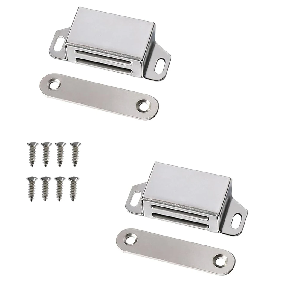 Zavláknička pre kabinet pre dvere skrinky, skrinky, zásuvky Križovatka Magnetická západka （Magnetické skrinky na skrinky, strieborné)